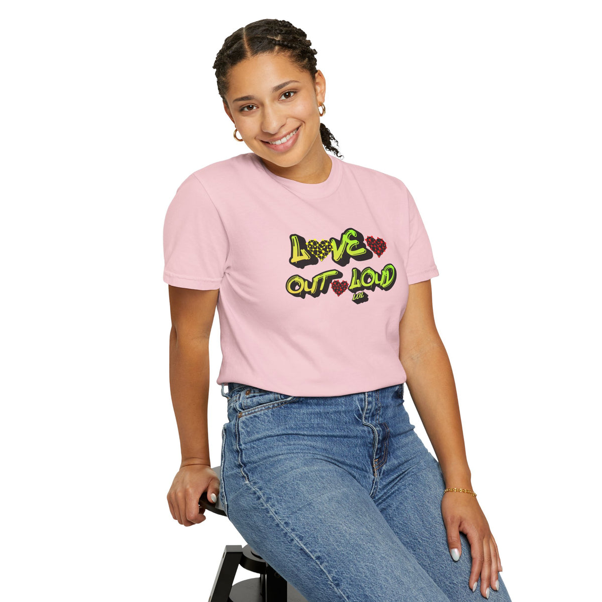 Love Out Loud T-Shirt — Bold Retro Heart Graphic Tee