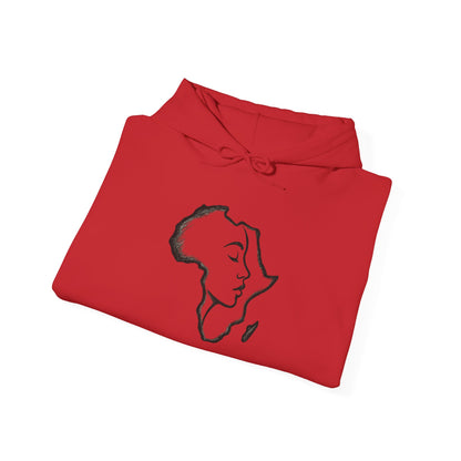 Africa Map Hoodie — Silhouette Woman Motherland Sweatshirt