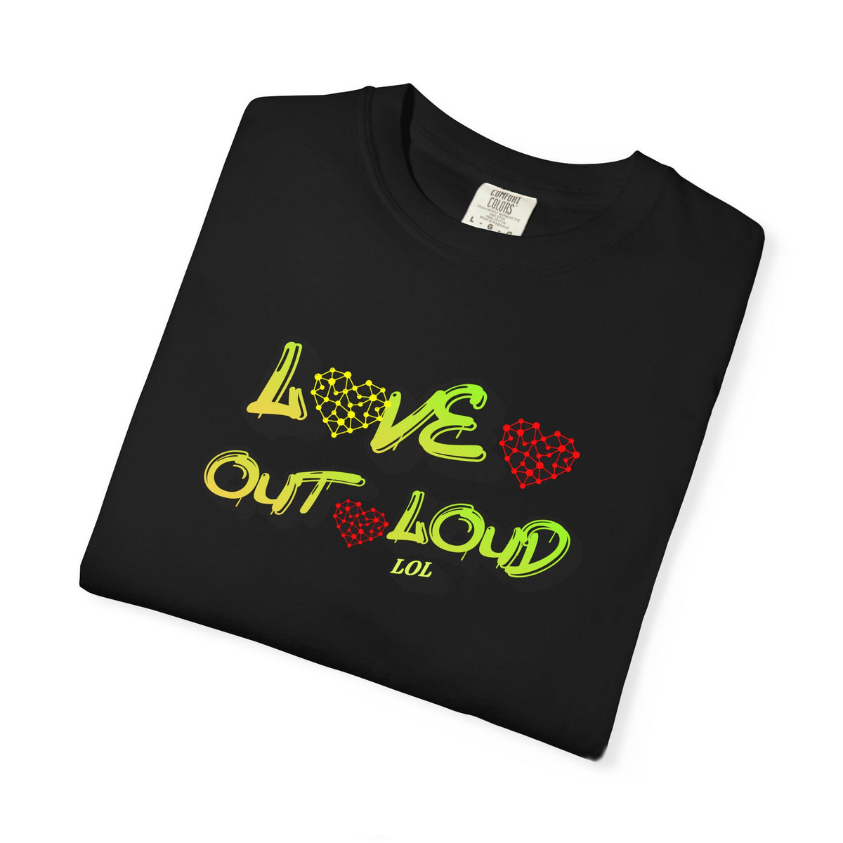 Love Out Loud T-Shirt — Bold Retro Heart Graphic Tee