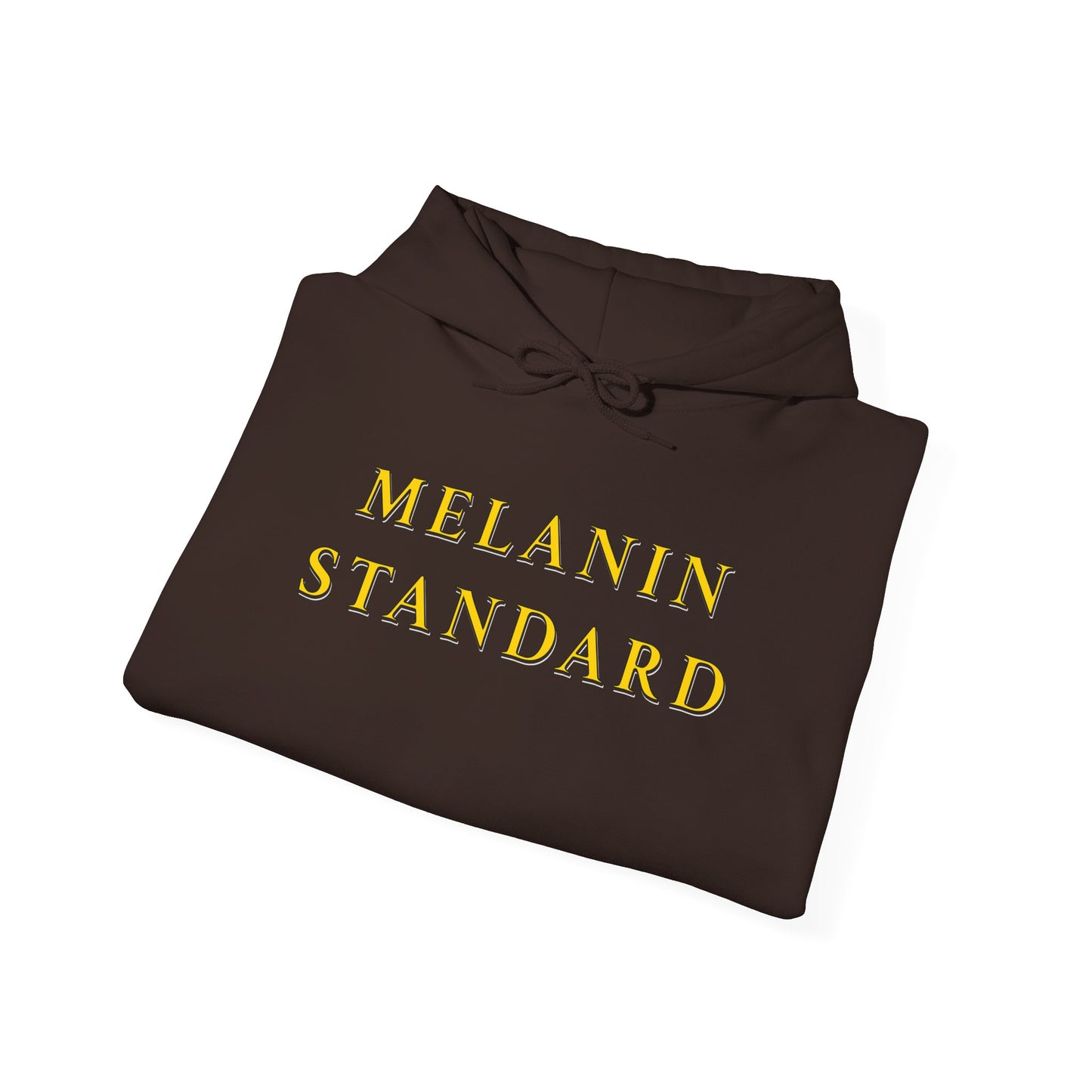 Melanin Standard Hoodie — "Setting THE Standard" Gold-Text Pullover