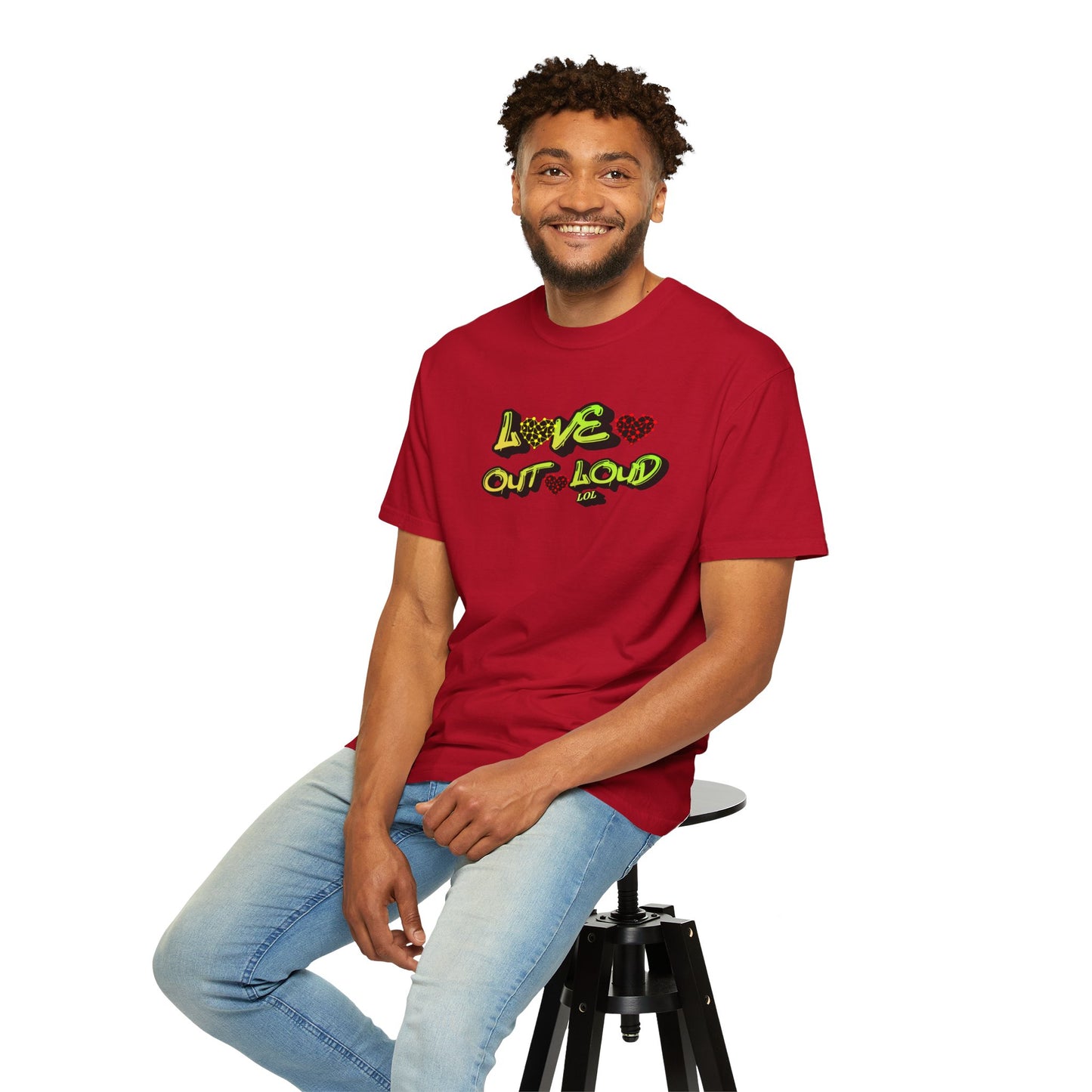 Love Out Loud T-Shirt — Bold Retro Heart Graphic Tee