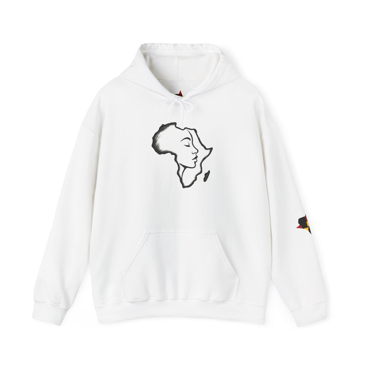 Africa Map Hoodie — Silhouette Woman Motherland Sweatshirt