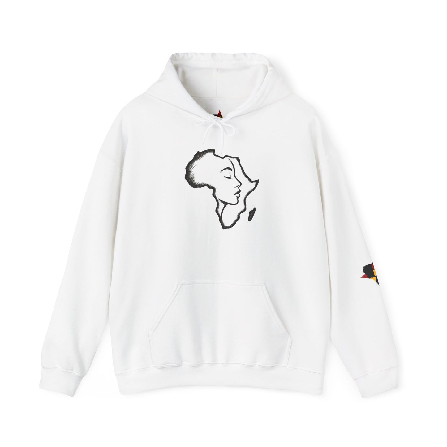 Africa Map Hoodie — Silhouette Woman Motherland Sweatshirt