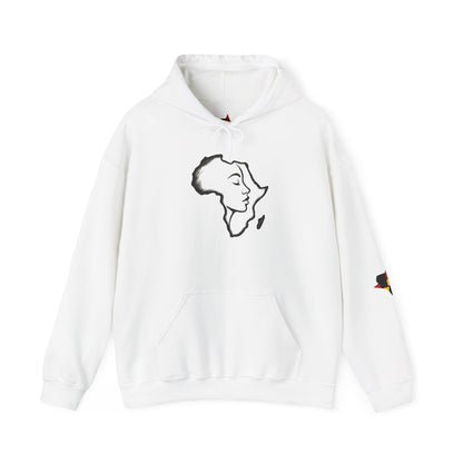 Africa Map Hoodie — Silhouette Woman Motherland Sweatshirt