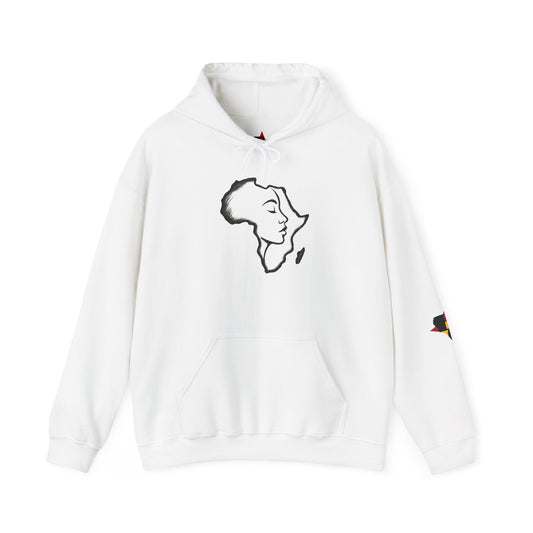 Africa Map Hoodie — Silhouette Woman Motherland Sweatshirt