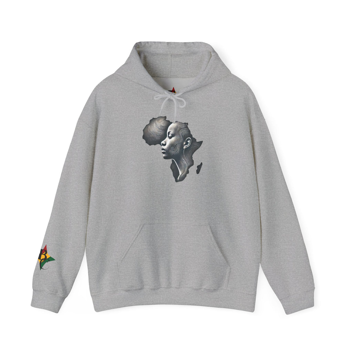Africa Outline Face Hoodie — Africa Silhouette Pullover