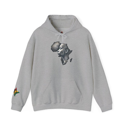 Africa Outline Face Hoodie — Africa Silhouette Pullover