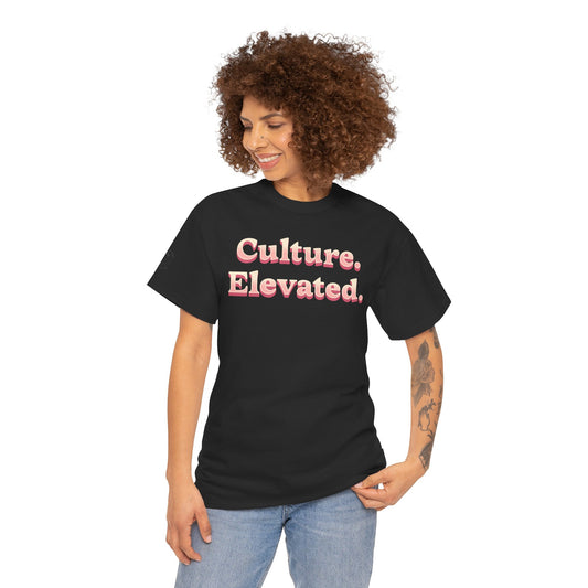 Culture Elevated Retro Pink 3D Text Tee | 90s Vibe Shirt