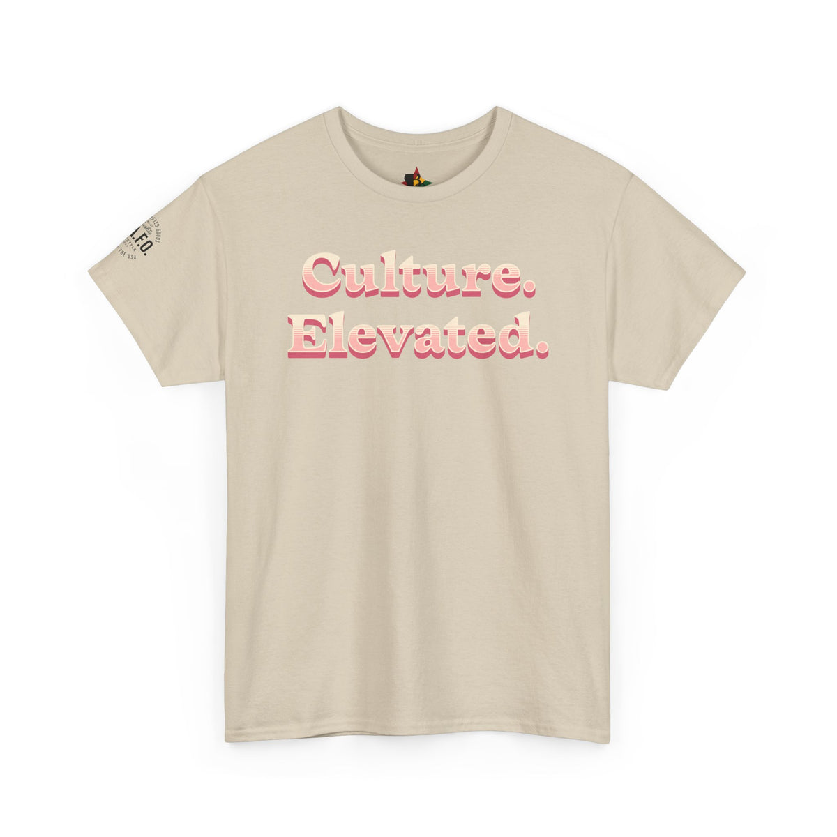 Culture Elevated Retro Pink 3D Text Tee | 90s Vibe Shirt